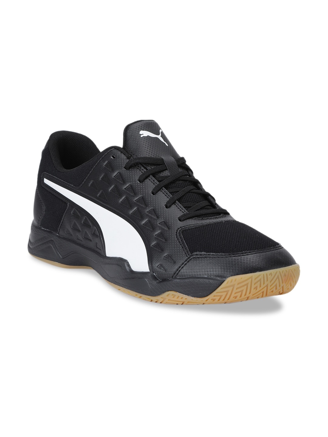 

Puma Men Black & White Synthetic Auriz Badminton Shoes
