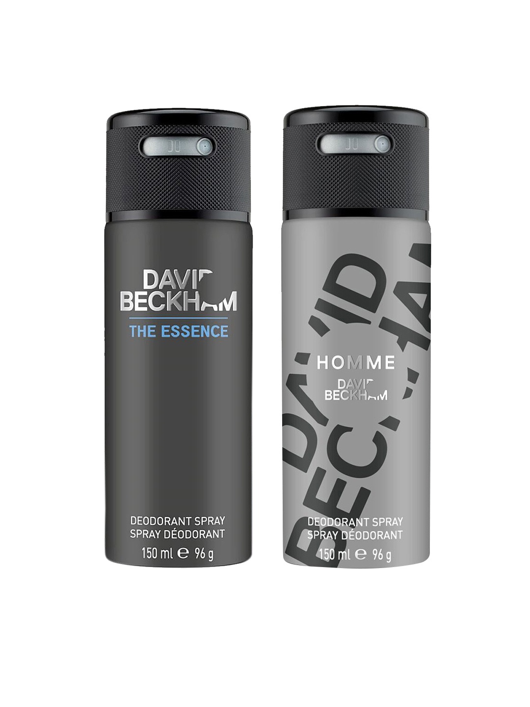 

DAVID BECKHAM Men Set of 2 Homme & The Essence Deodorants (150ml each), Black