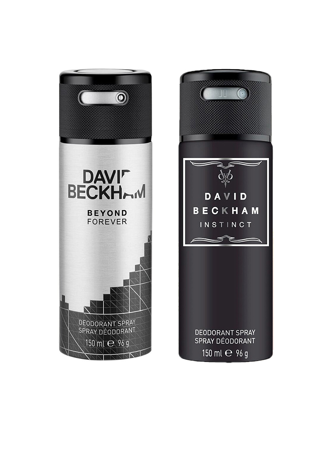 

DAVID BECKHAM Men Pack Of 2 Deodorants, Black