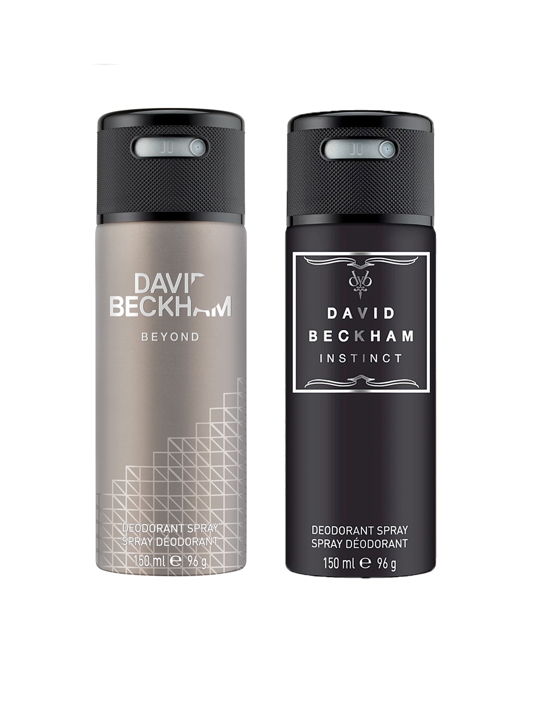 

DAVID BECKHAM Men Pack Of 2 Deodorants, Grey