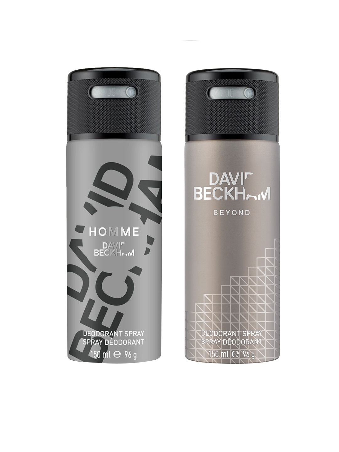 

DAVID BECKHAM Men Pack of 2 Deodorants, Grey