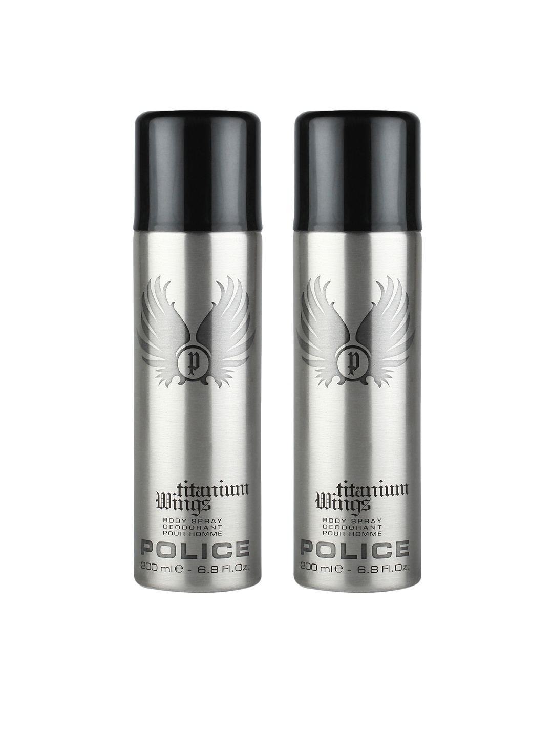 

Police Men Set of 2 Wings Titanium Deodorant, Silver