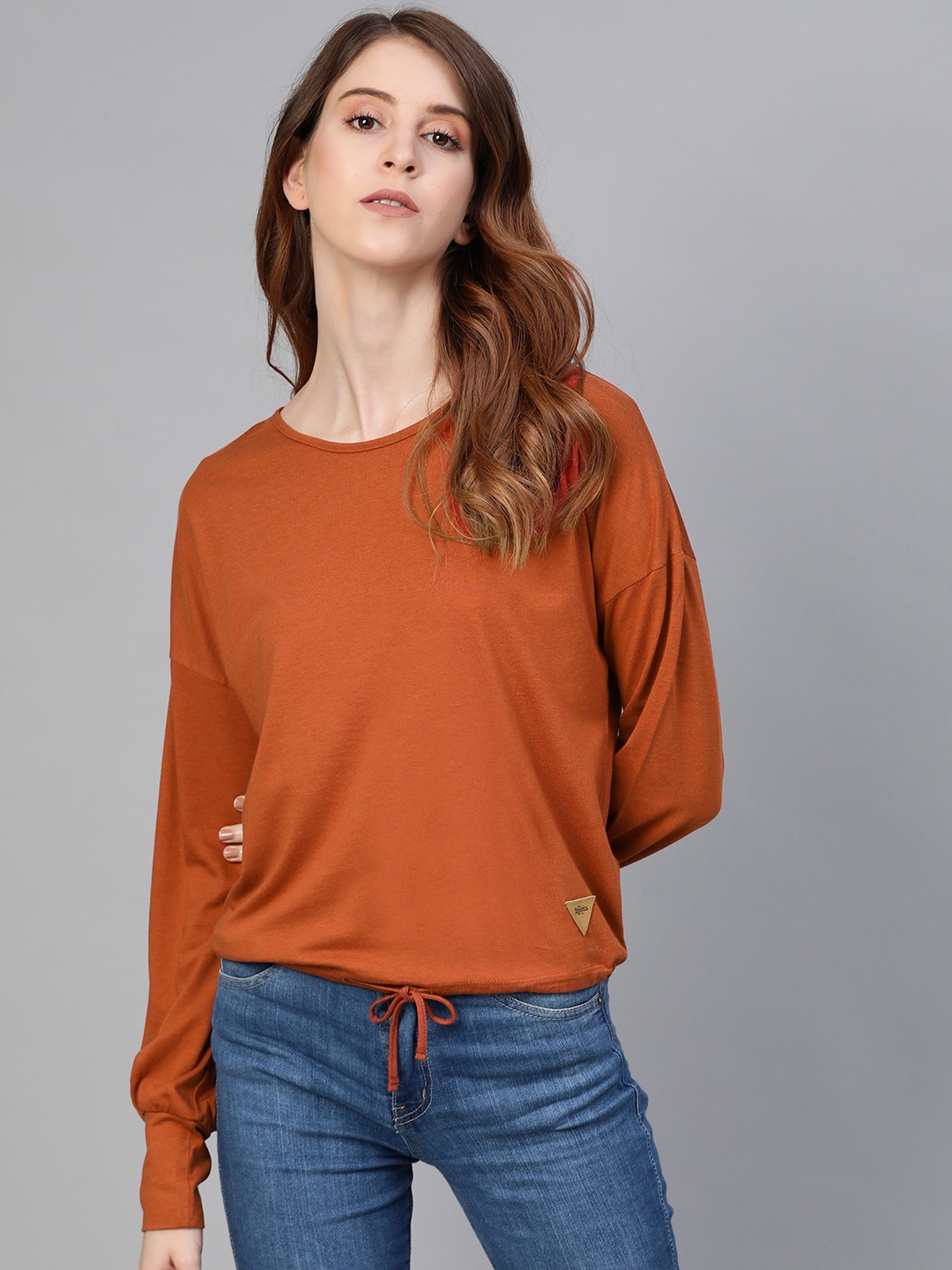 

Roadster Women Rust Red Solid Top