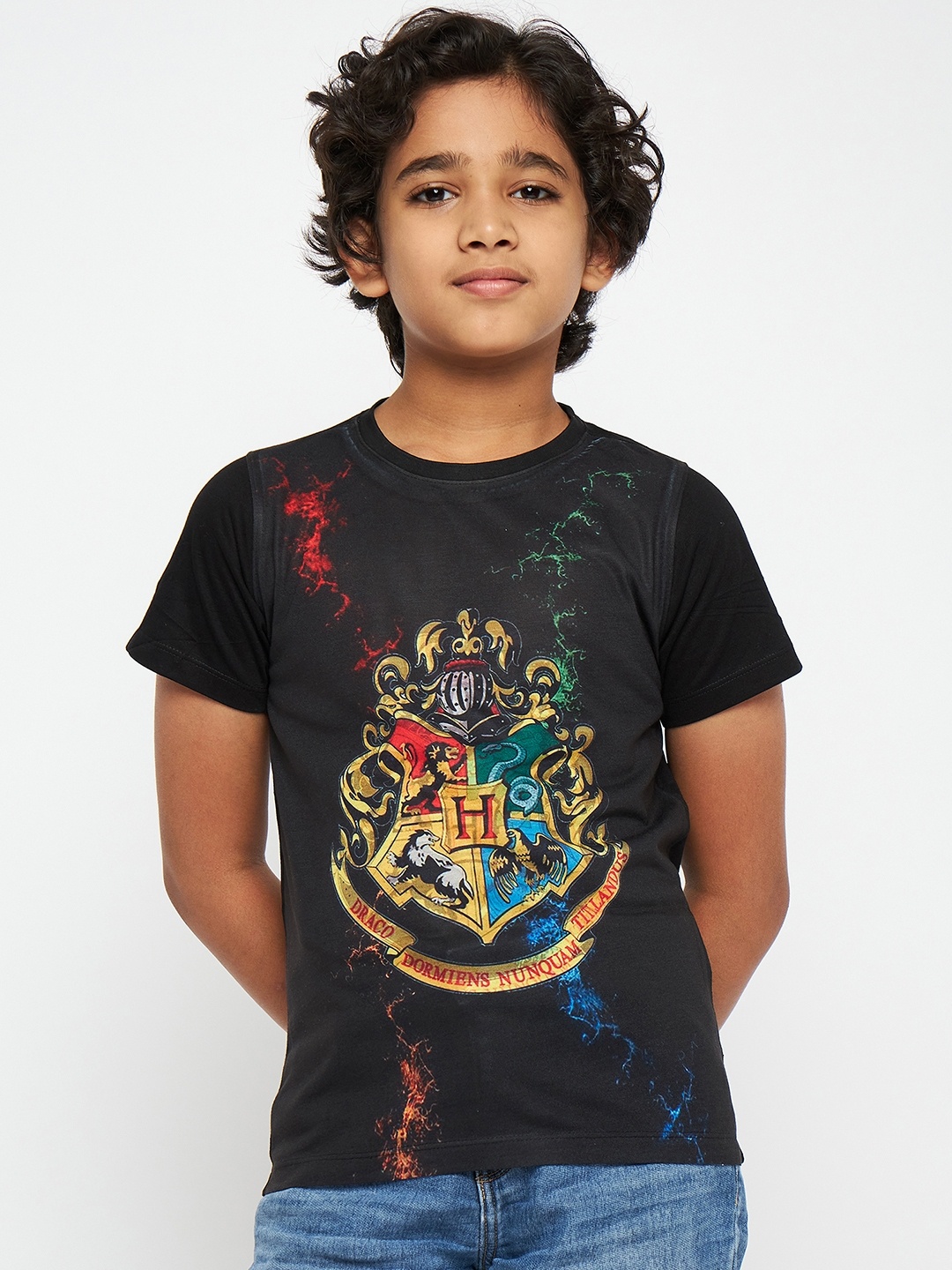 

Harry Potter Boys Black Printed Round Neck T-shirt