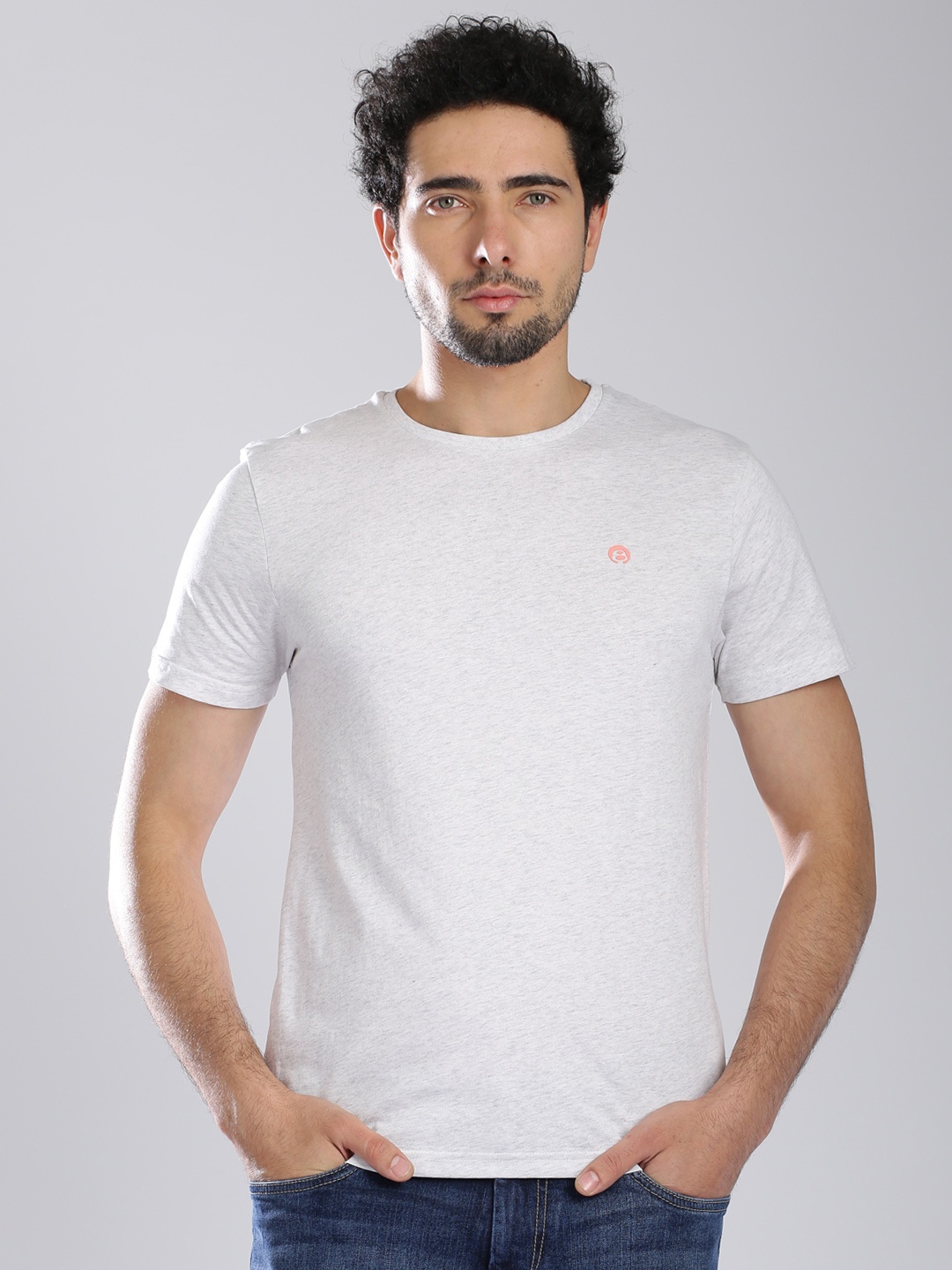 

Bossini White Melange Pure Cotton T-shirt