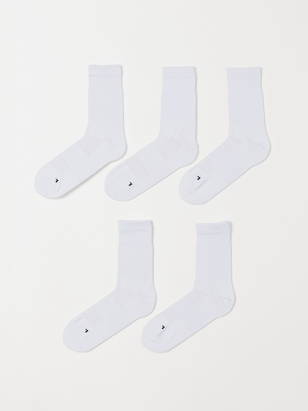 

H&M Men White Solid 5-pack Sports Sustainable Socks
