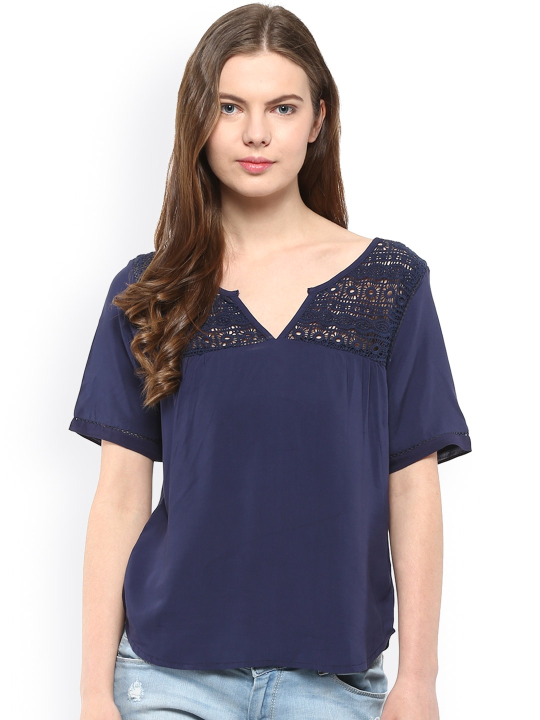 

Harpa Navy Top, Navy blue