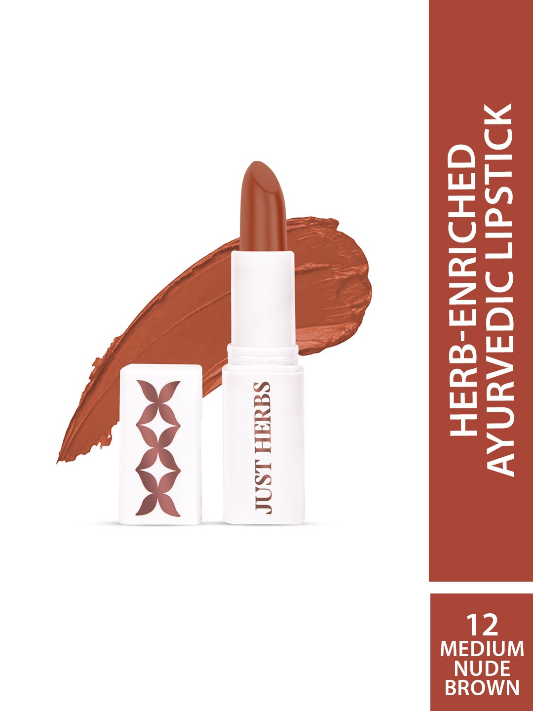 

Just Herbs Ayurvedic Creamy Matte Lipstick 12 Nude Brown 4.2gm