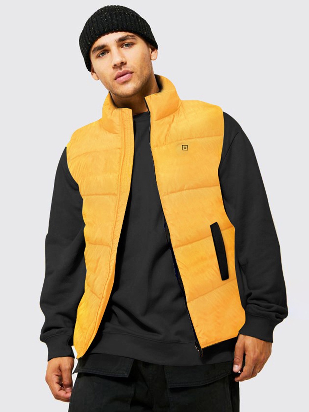 

Urbano Fashion Men Gilet Puffer Jacket, Yellow