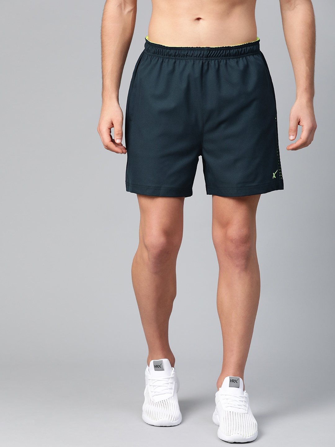 

HRX by Hrithik Roshan Men Navy Solid Rapid-Dry Running Shorts, Navy blue