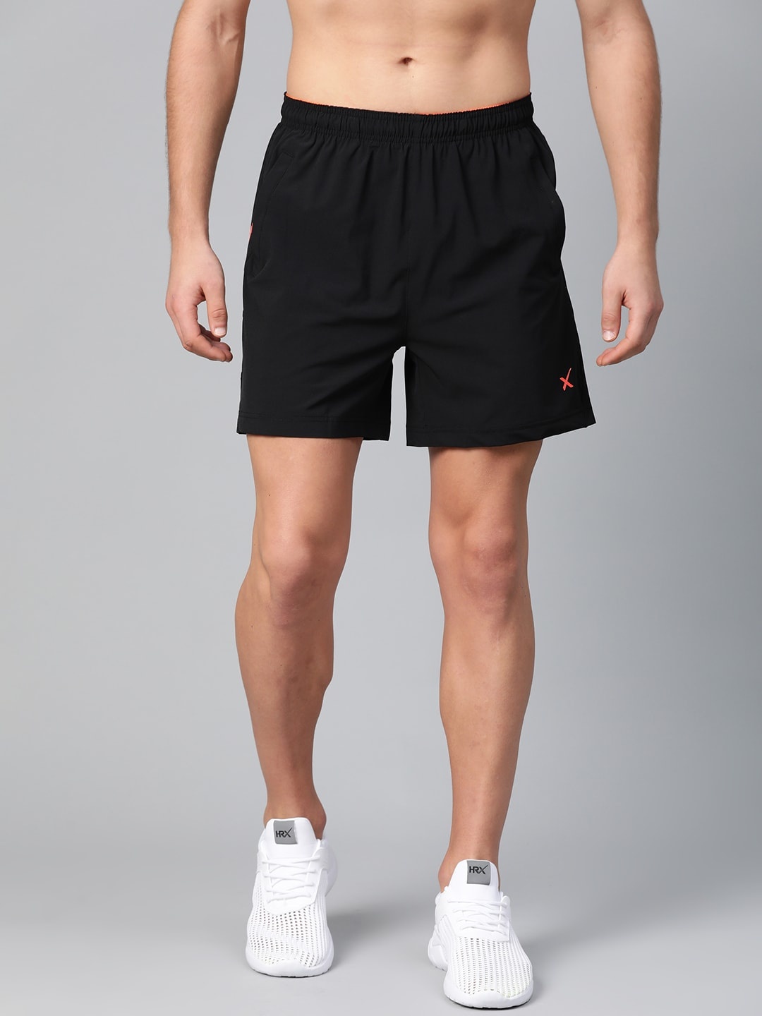 

HRX by Hrithik Roshan Men Black Solid Rapid-Dry Running Shorts