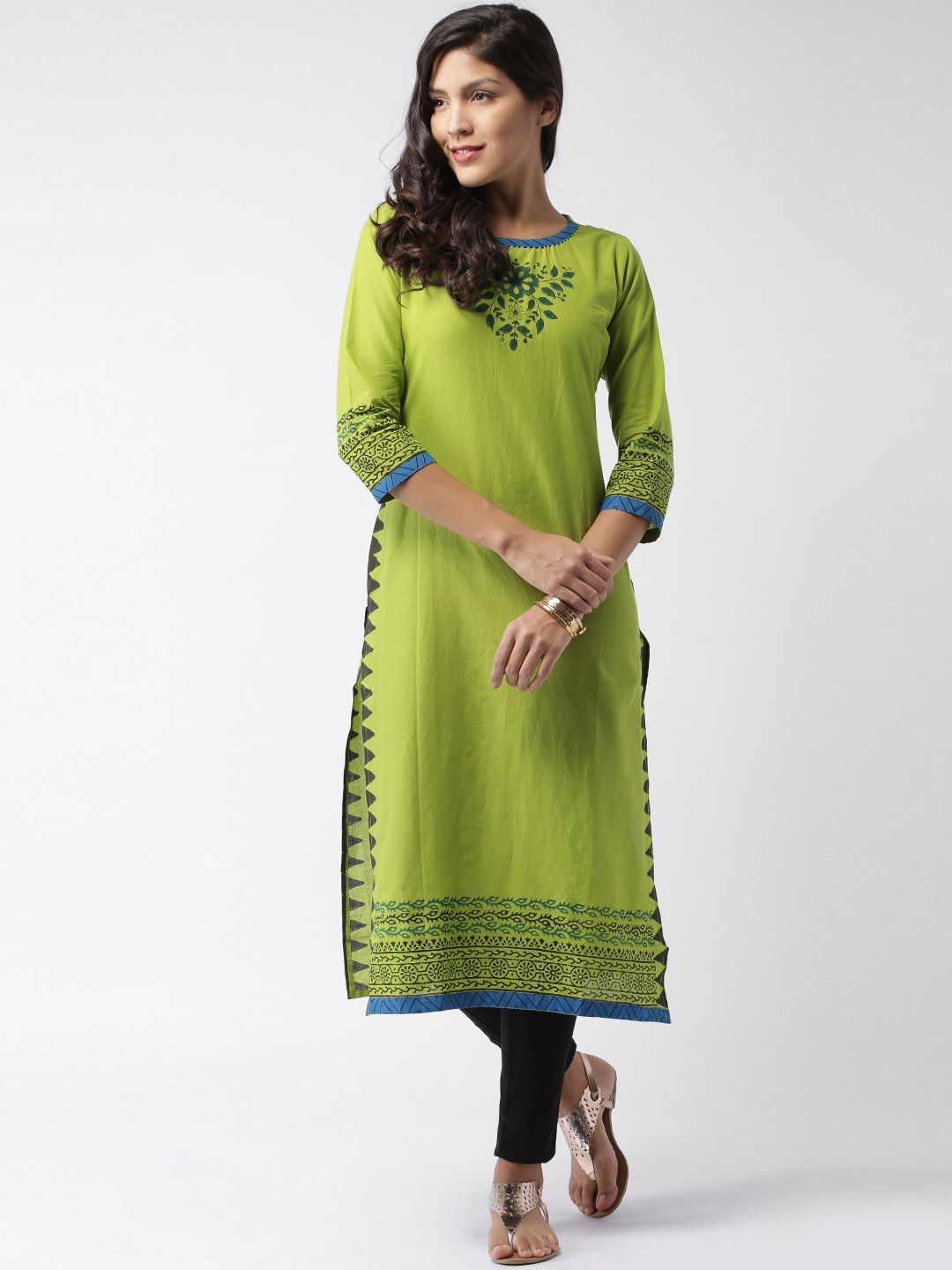 

Moda Rapido Green Printed Kurta