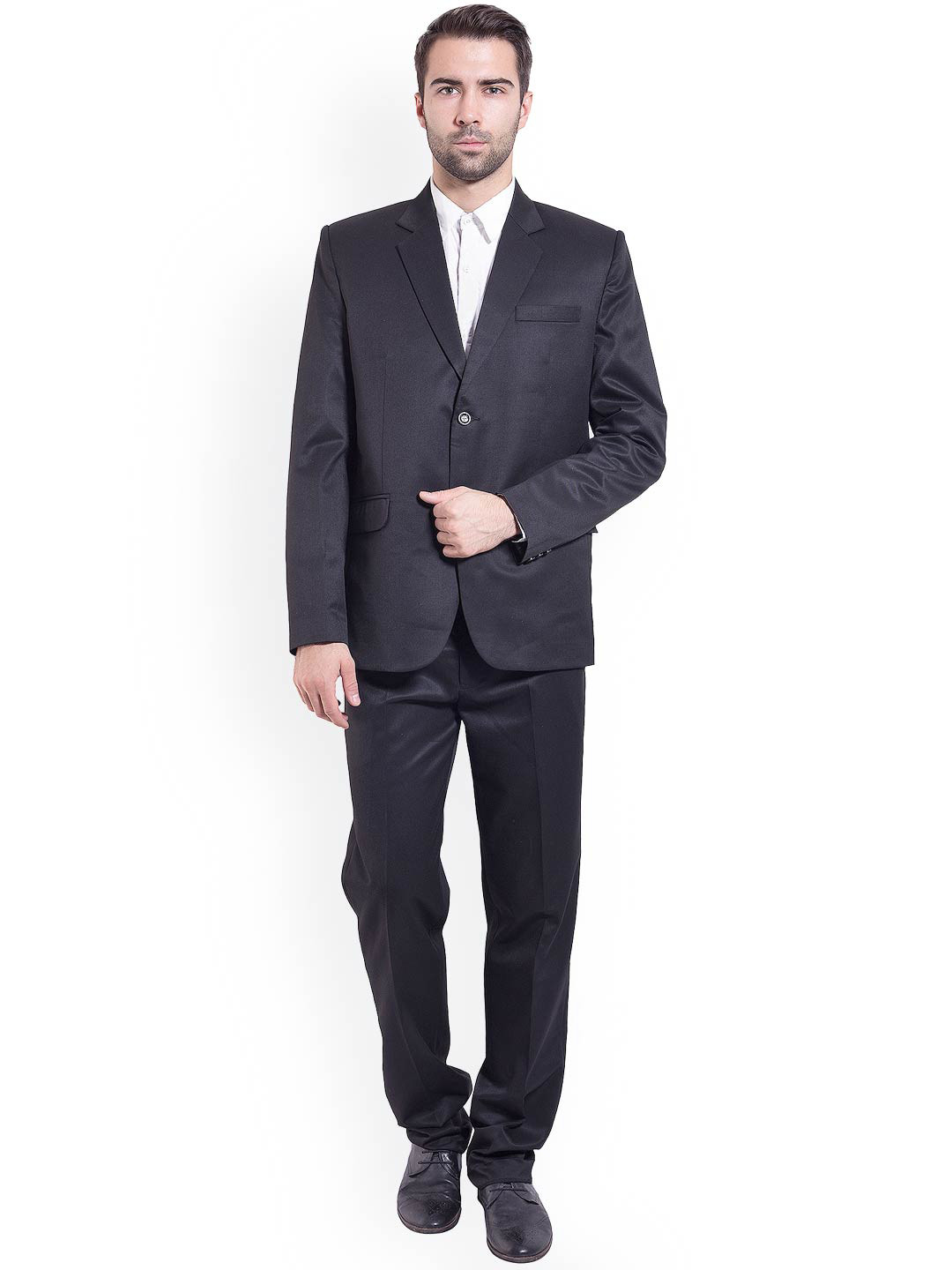 

Wintage Black Single-Breasted Regular Fit Formal Suit