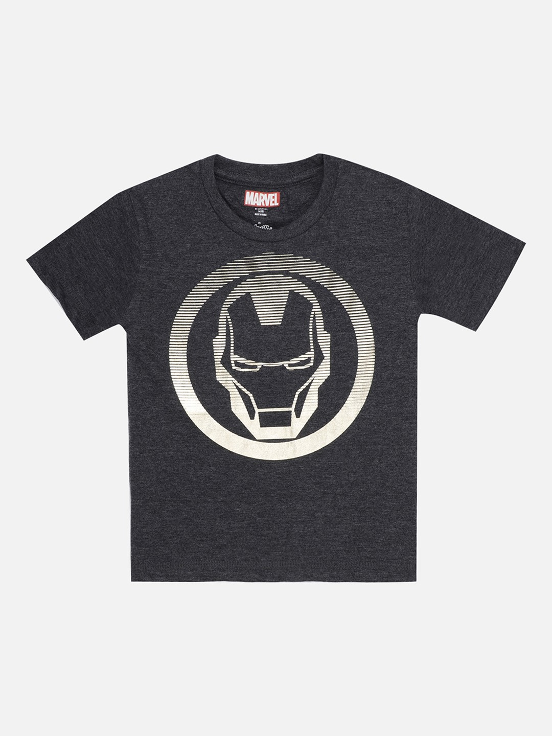 

Kids Ville Boys Grey Iron Man Printed Round Neck T-shirt