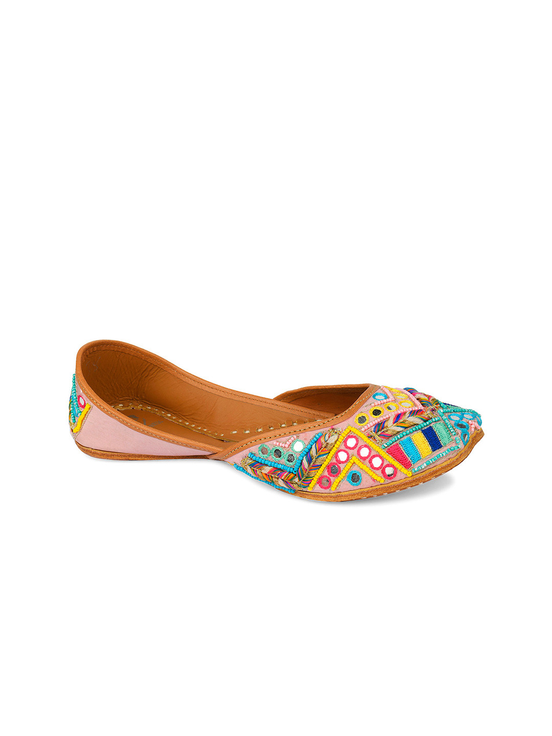 

Jutti Express Women Multicoloured Woven Design Leather Mojaris, Multi