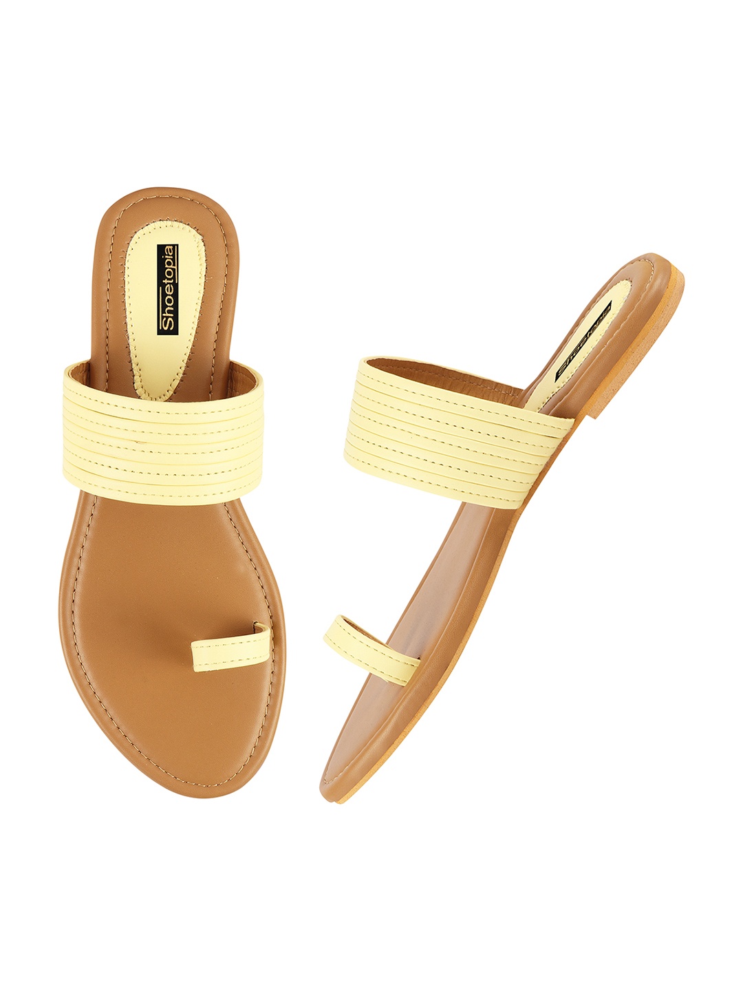 

Shoetopia Women Yellow Solid One Toe Flats