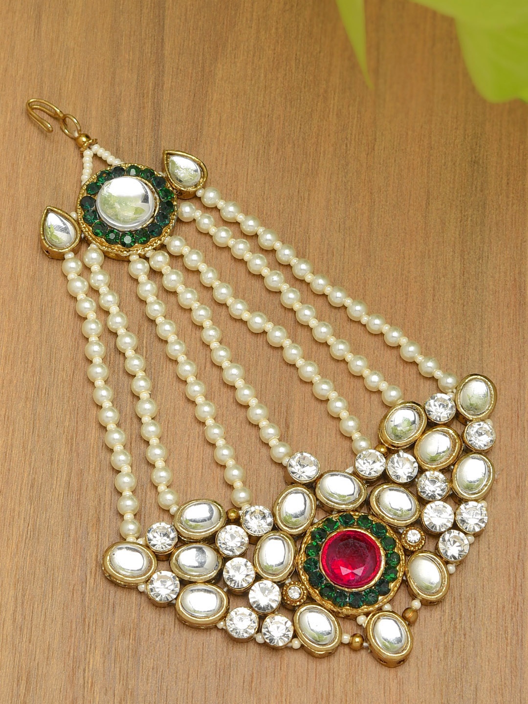 

Zaveri Pearls Gold-Toned & White Beaded Passa