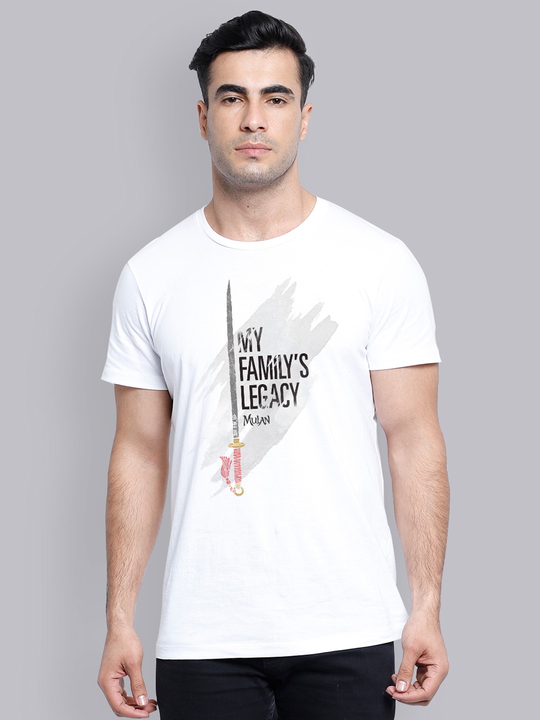 

Free Authority MULAN Print White Tshirt for Men