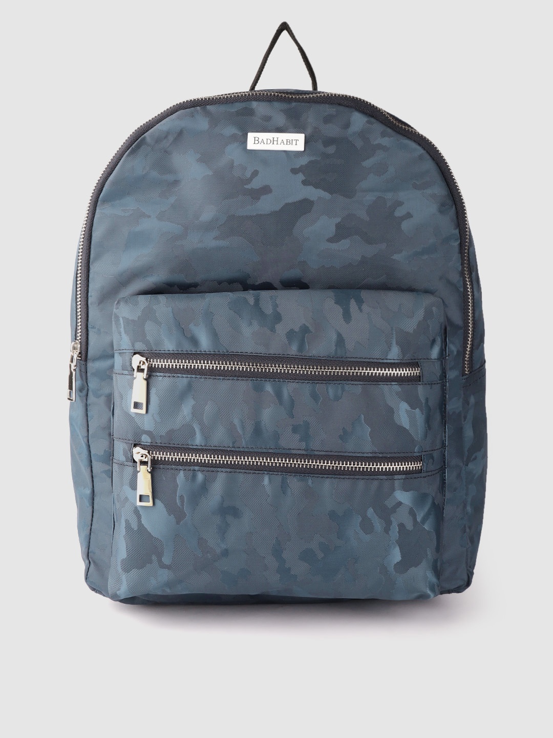 

BAD HABIT Unisex Navy Camouflage Pattern 15 Inch Laptop Backpack, Blue