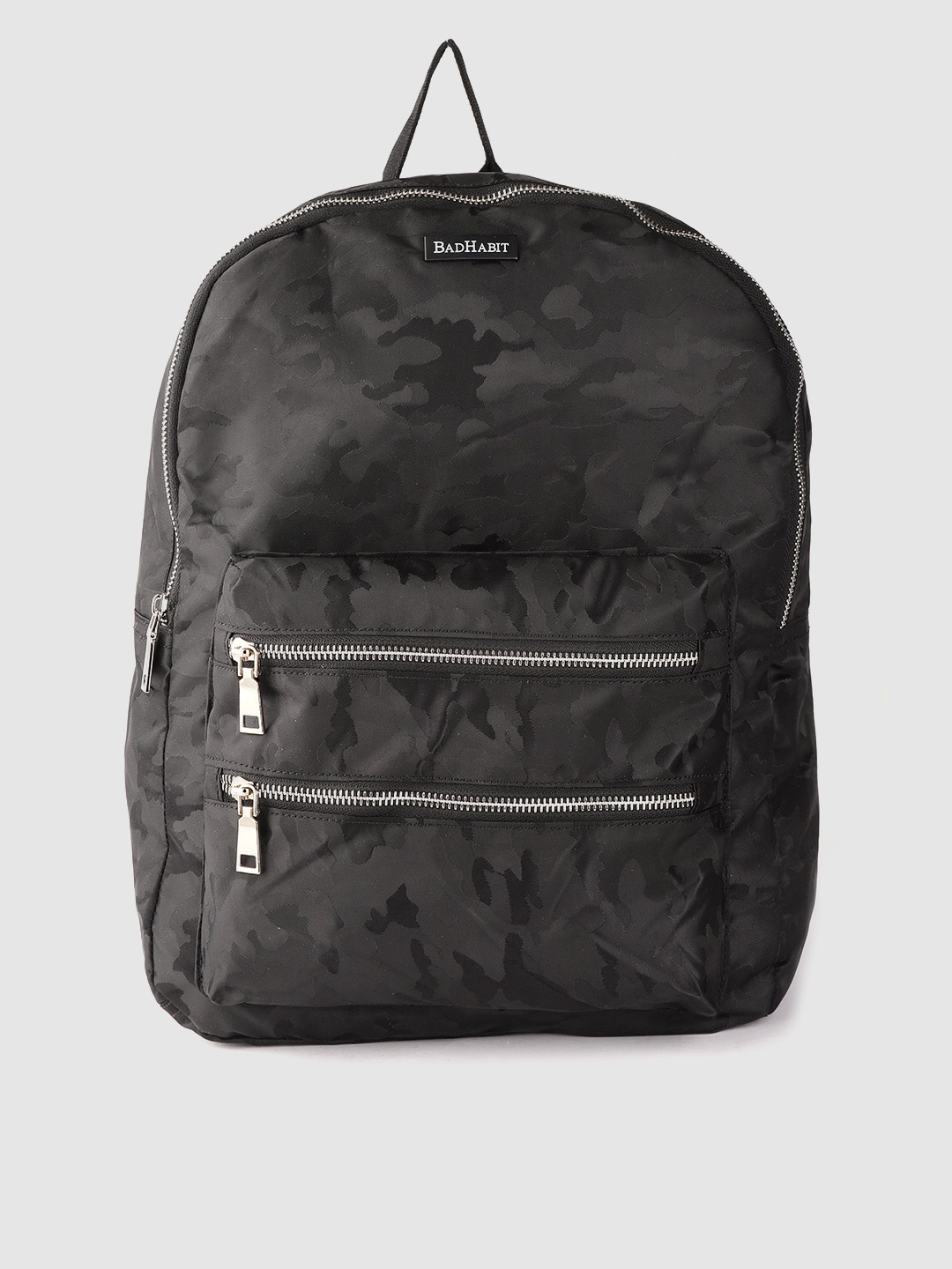 

BAD HABIT Unisex Black Camouflage Pattern 15 Inch Laptop Backpack