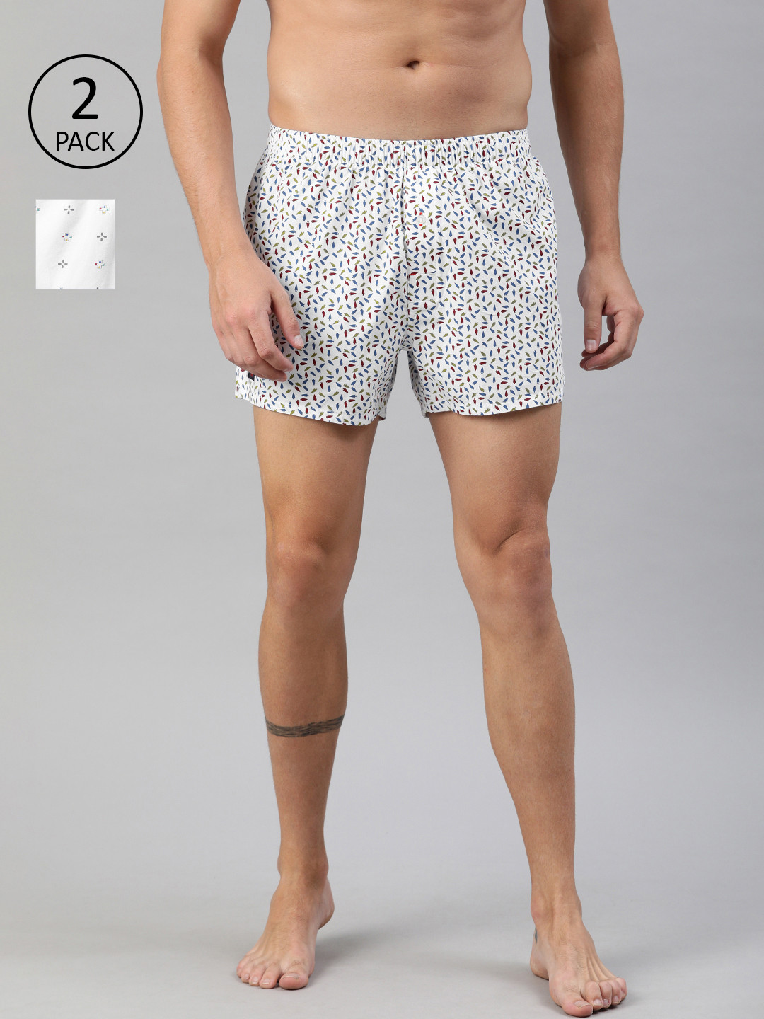 

THE BEAR HOUSE Men Pack of 2 Assorted Woven Boxers TBH-YOSHI