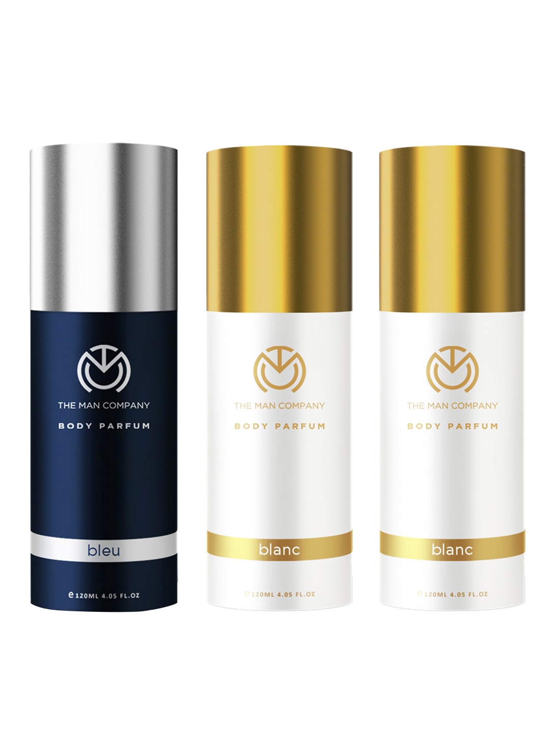 

THE MAN COMPANY Set of 2 Blanc Body Perfume & 1 Bleu Body Perfume, White