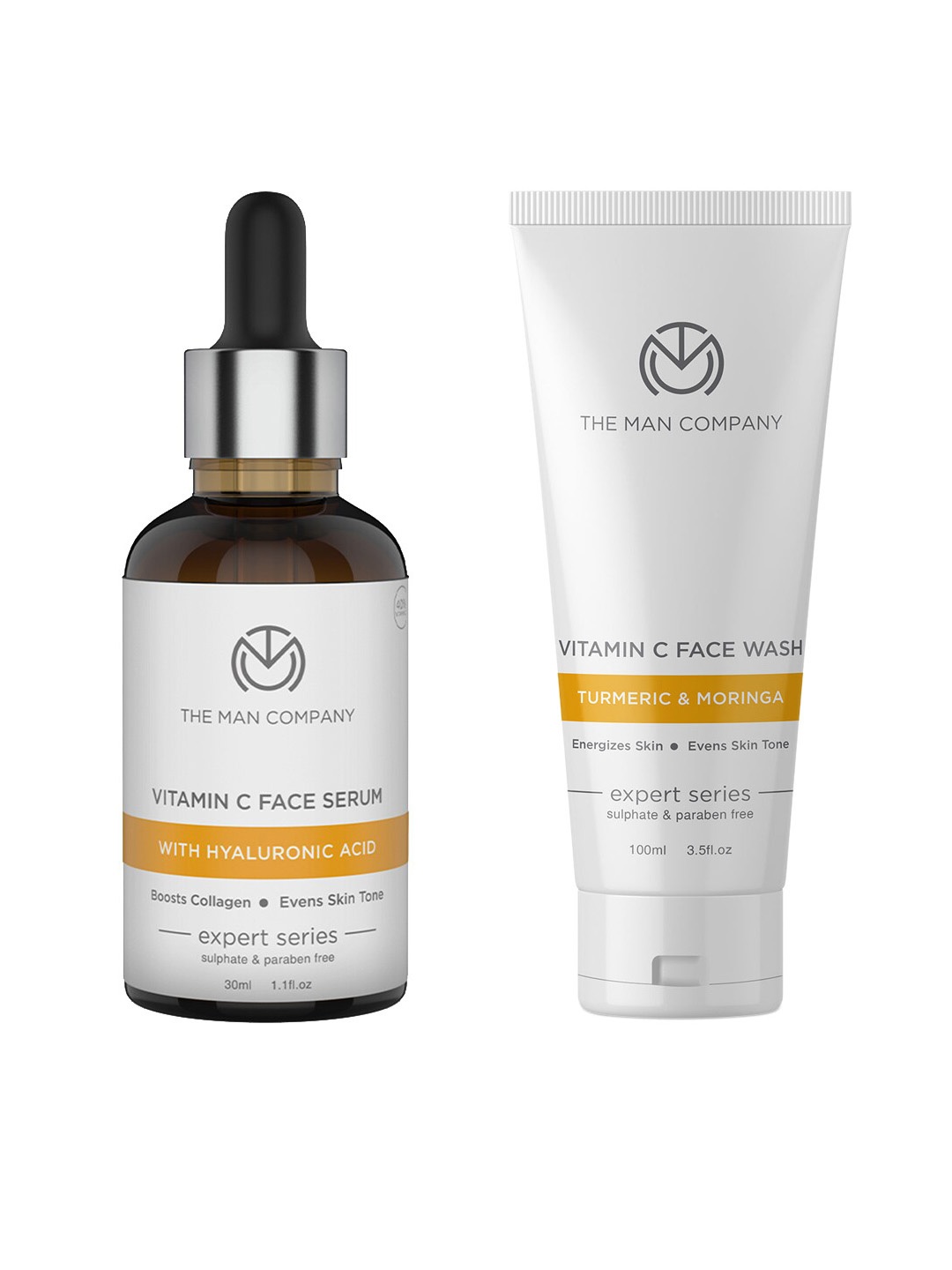 

THE MAN COMPANY Set of Vitamin C Face Serum & Face Wash, White