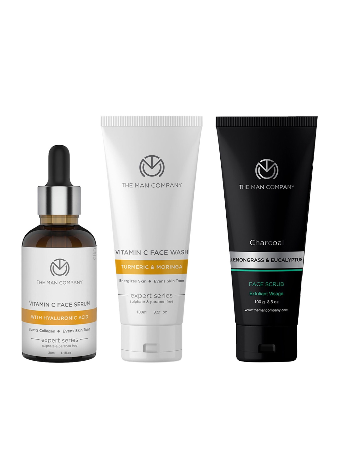 

THE MAN COMPANY Set of Face Serum, Face Wash & Face Scrub, White