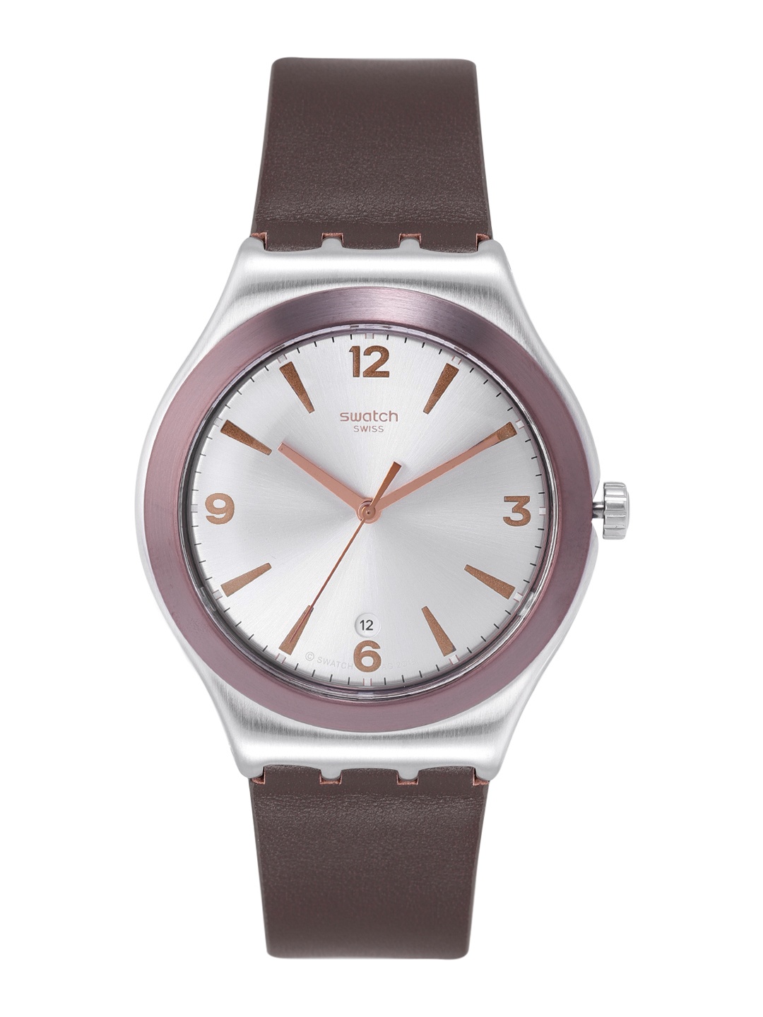 

Swatch Unisex Silver-Toned Analogue Swiss Made Water Resistant Watch YWS450