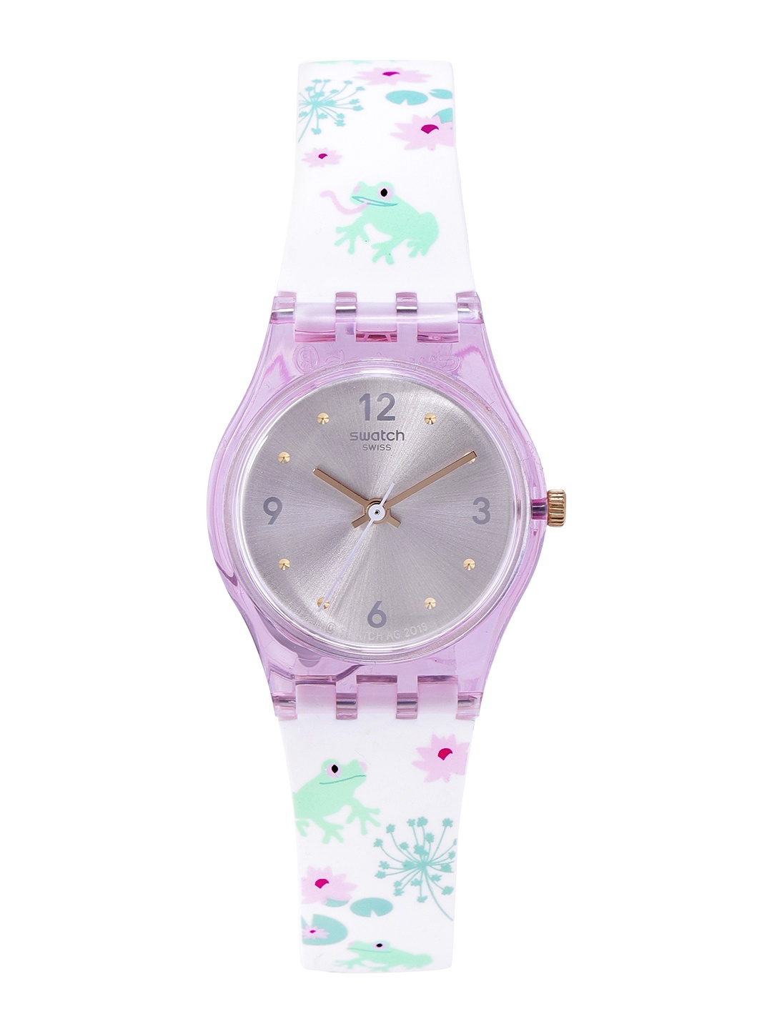 

Swatch Women Silver-Toned Swiss Made Water Resistant Analogue Watch LP160
