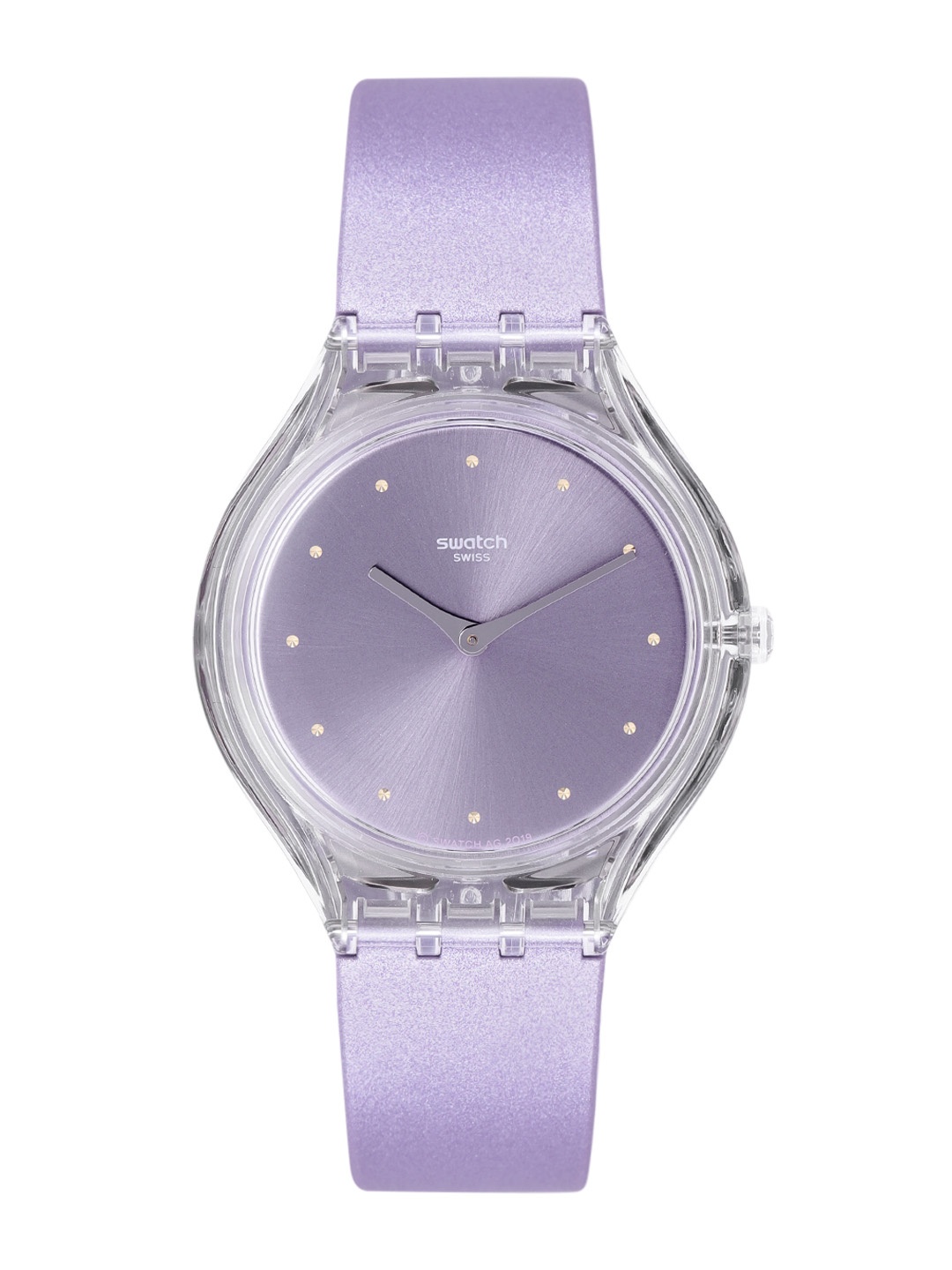 

Swatch Unisex Lavender Water Resistant Analogue Swiss Made Watch SVOK110