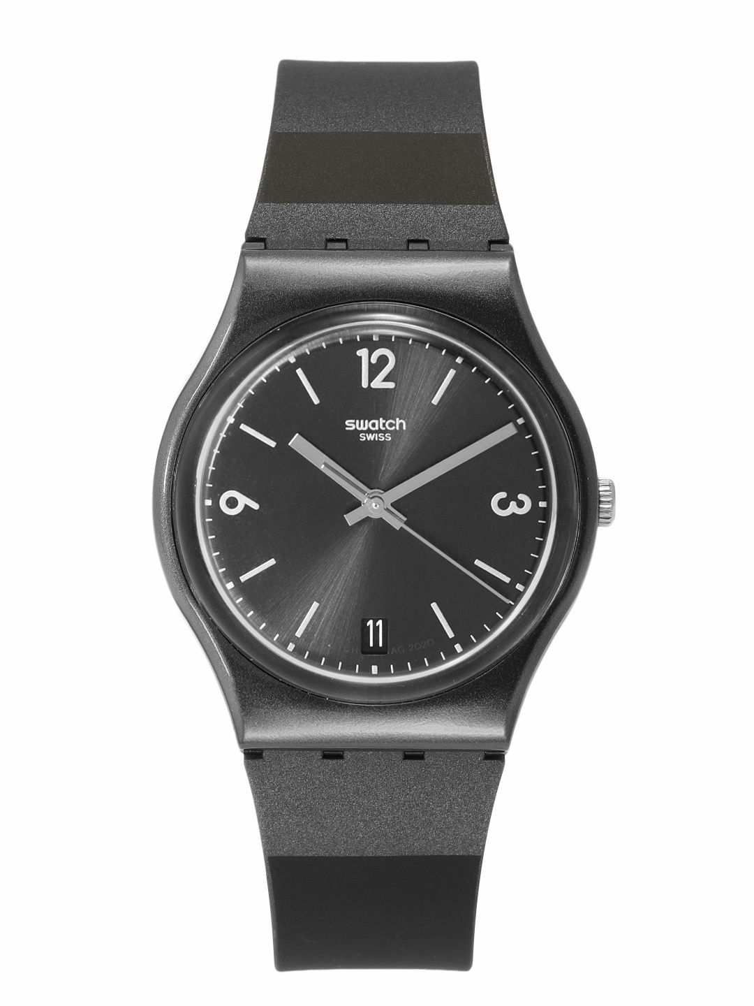 

Swatch Unisex Black Swiss Made Water Resistant Analogue Watch GB430
