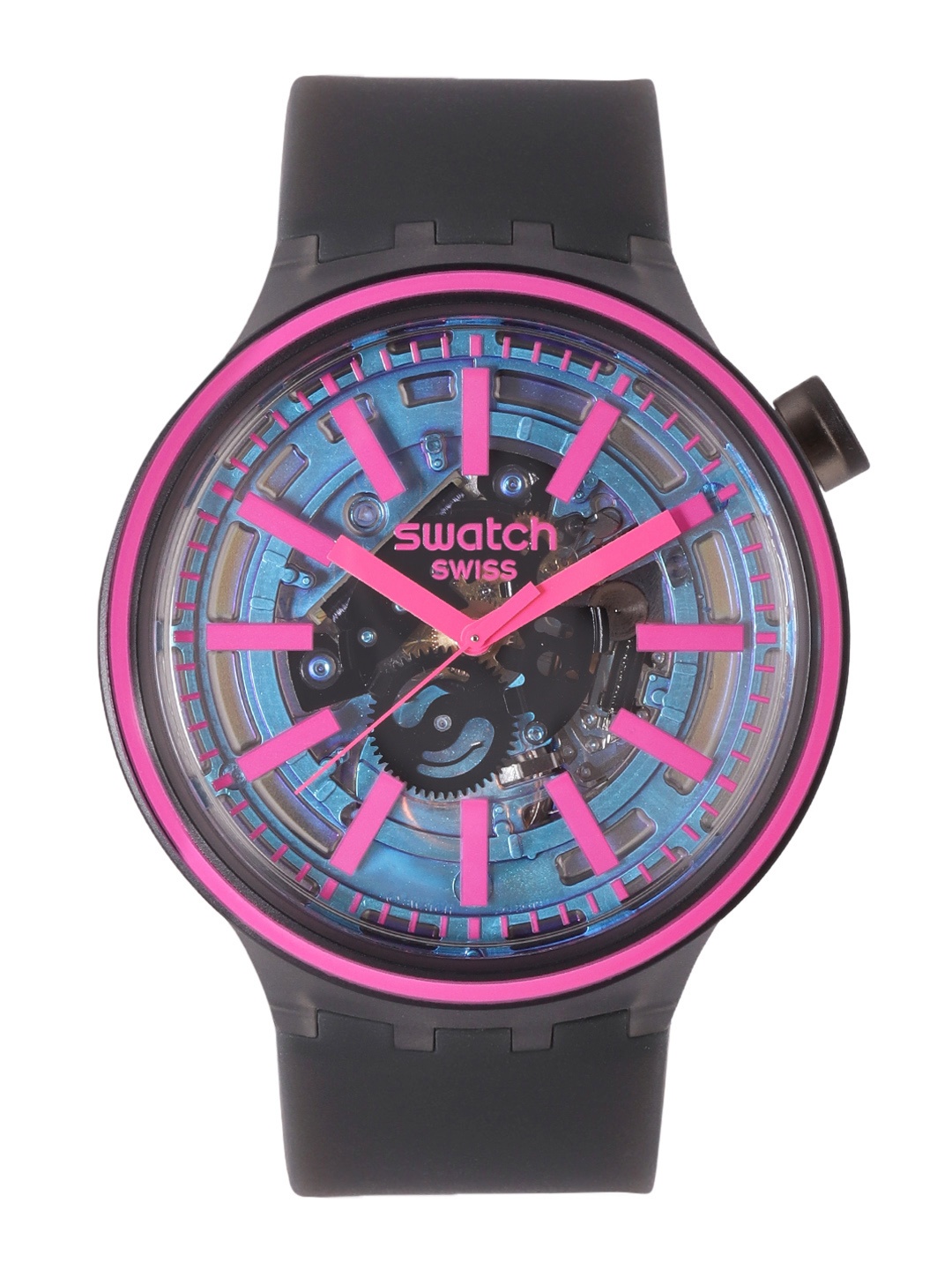 

Swatch Unisex BLUE TASTE Water Resistant Analogue Watch SO27B111, Transparent
