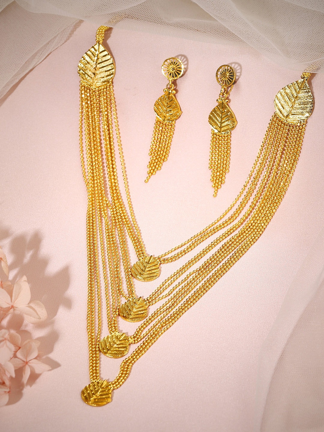 

Rubans Gold-Plated Handcrafted Layered Jewellery Set