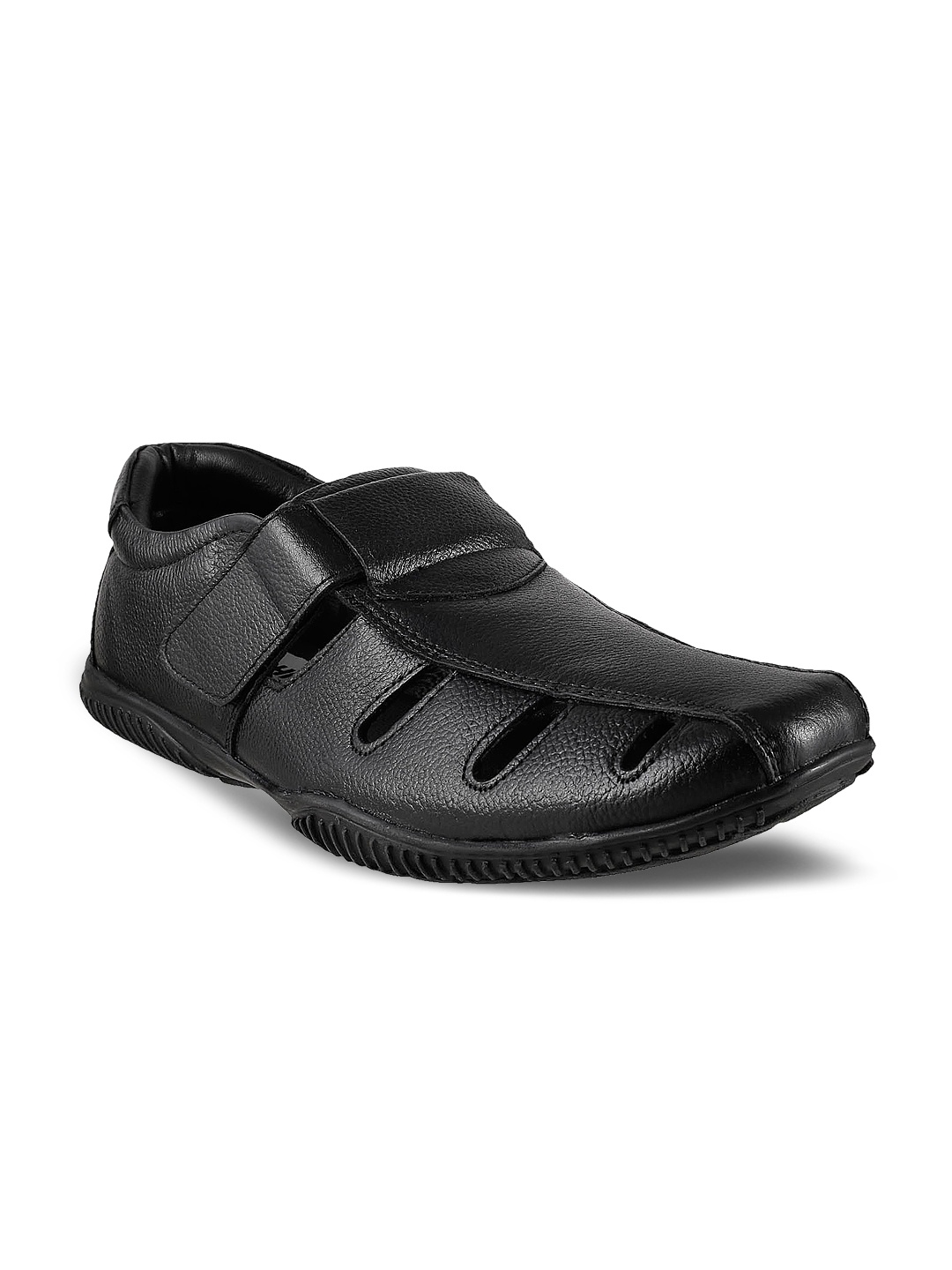 

Mochi Men Black Leather Sandals