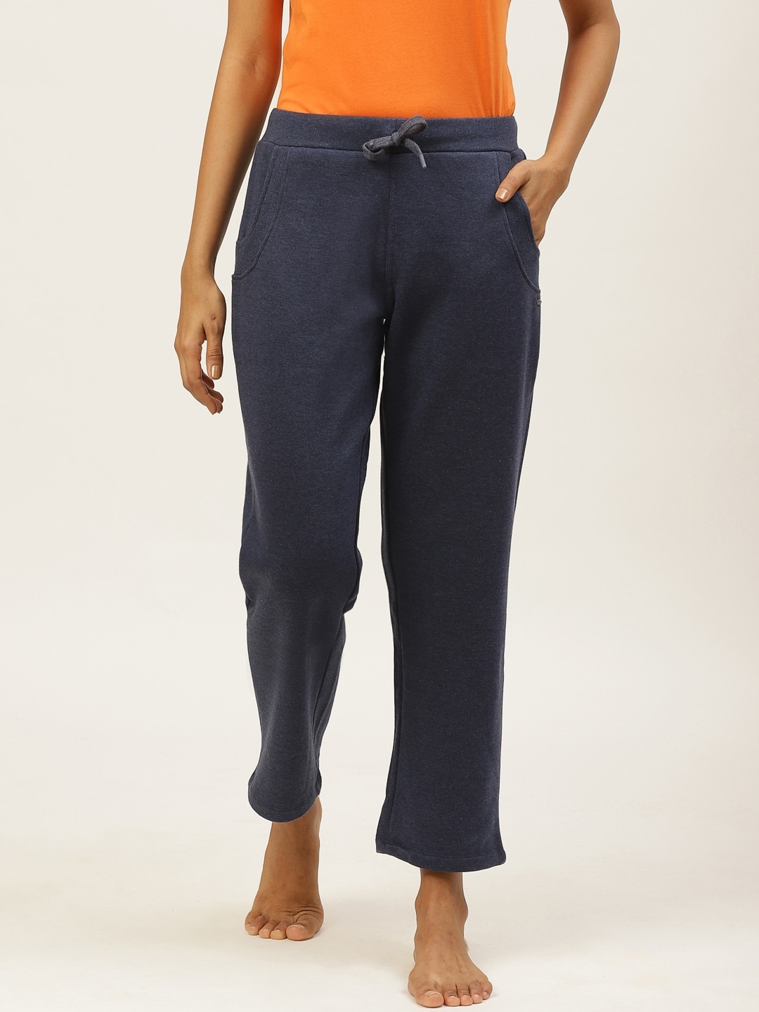 

Sweet Dreams Women Navy Blue Solid Lounge Pants