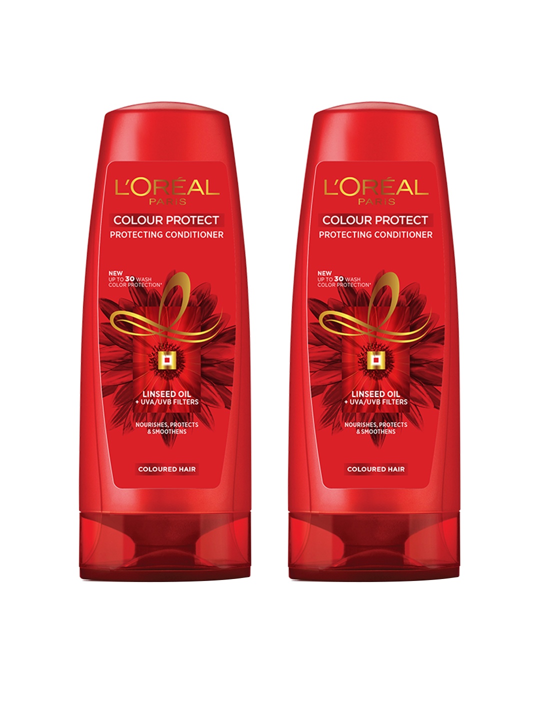 

LOreal Unisex Pack Of 2 Color Protect Conditioners, Red