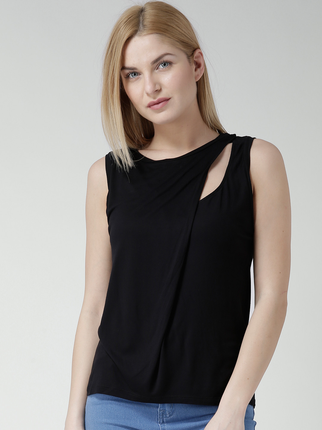 

FOREVER 21 Black Layered Top