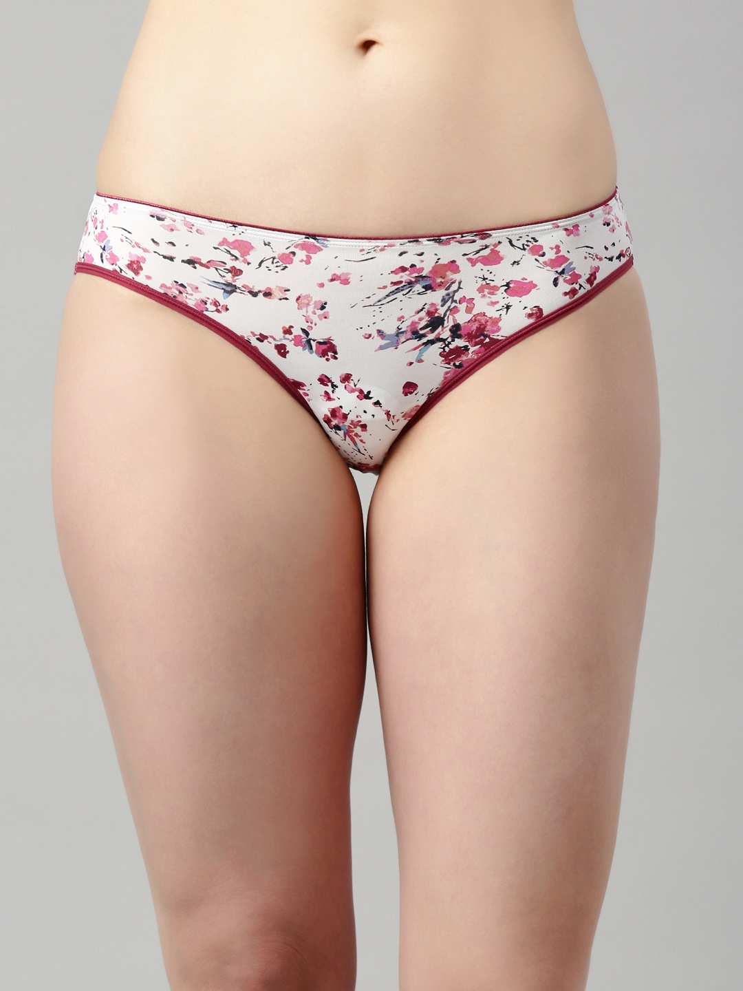 

Enamor P000 Low Waist Co-ordinate Bikini Panty with Flat Elastic, White