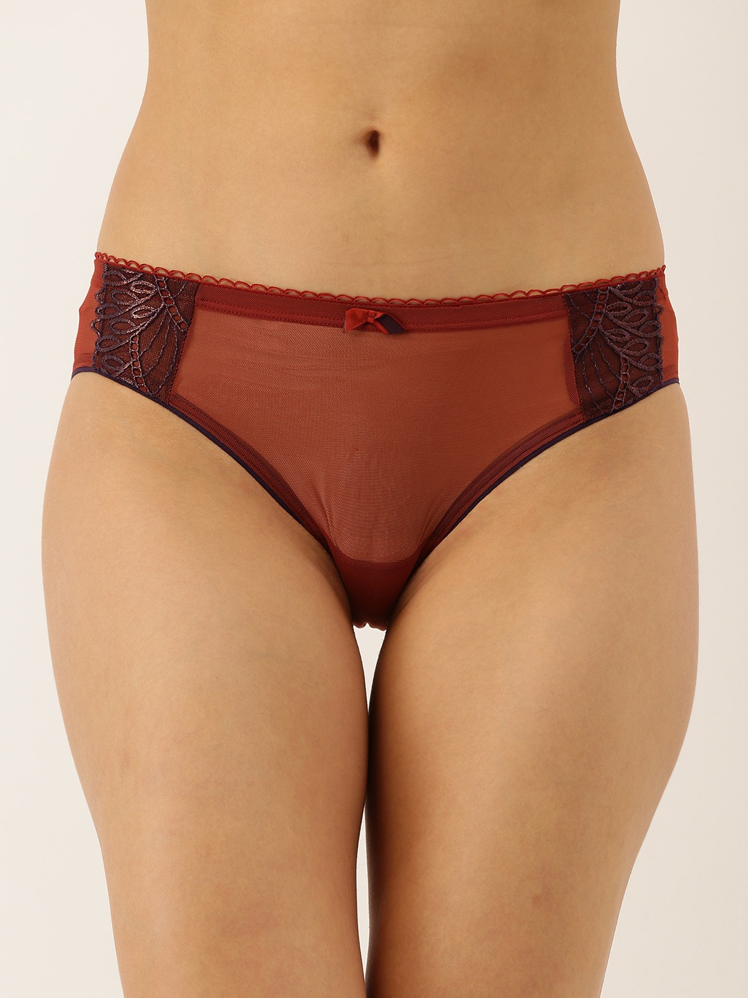 

Enamor Womans Maroon Floral Printed Briefs