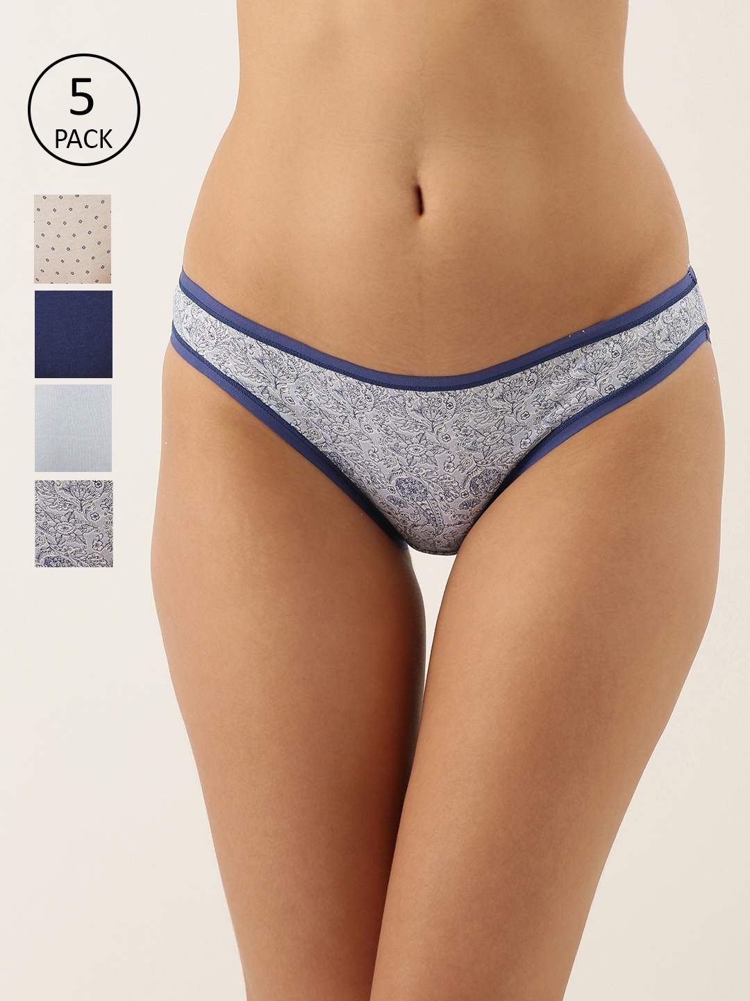 

every de by amante Women Pack of 5 Assorted Bikini Briefs EK150