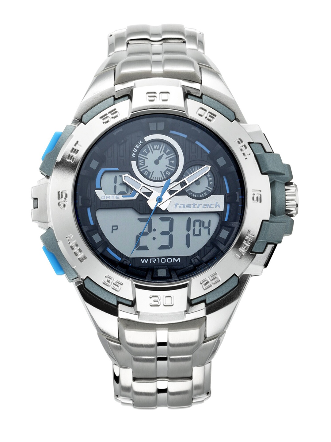 

Fastrack Men Black Analogue and Digital Watch 38054PM03