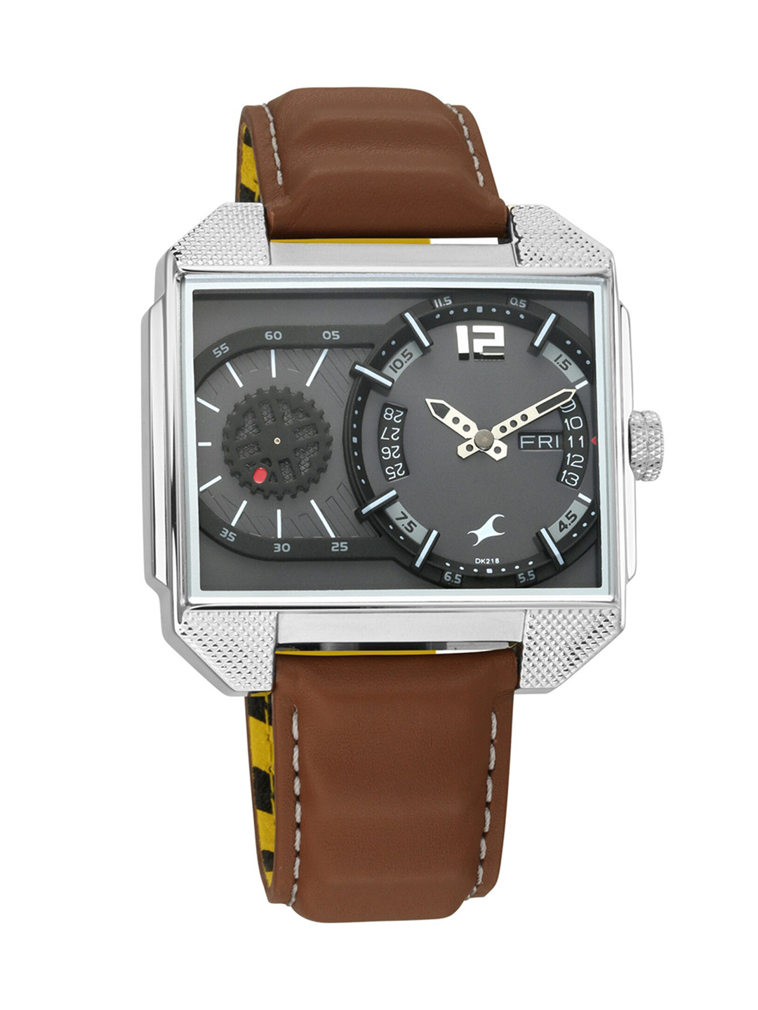 

Fastrack Men Grey Analogue Leather Watch 3228SL01