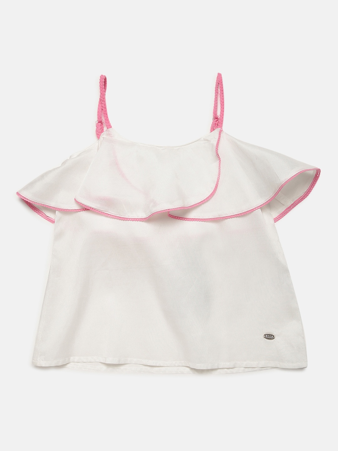 

ELLE Girls White Solid Top