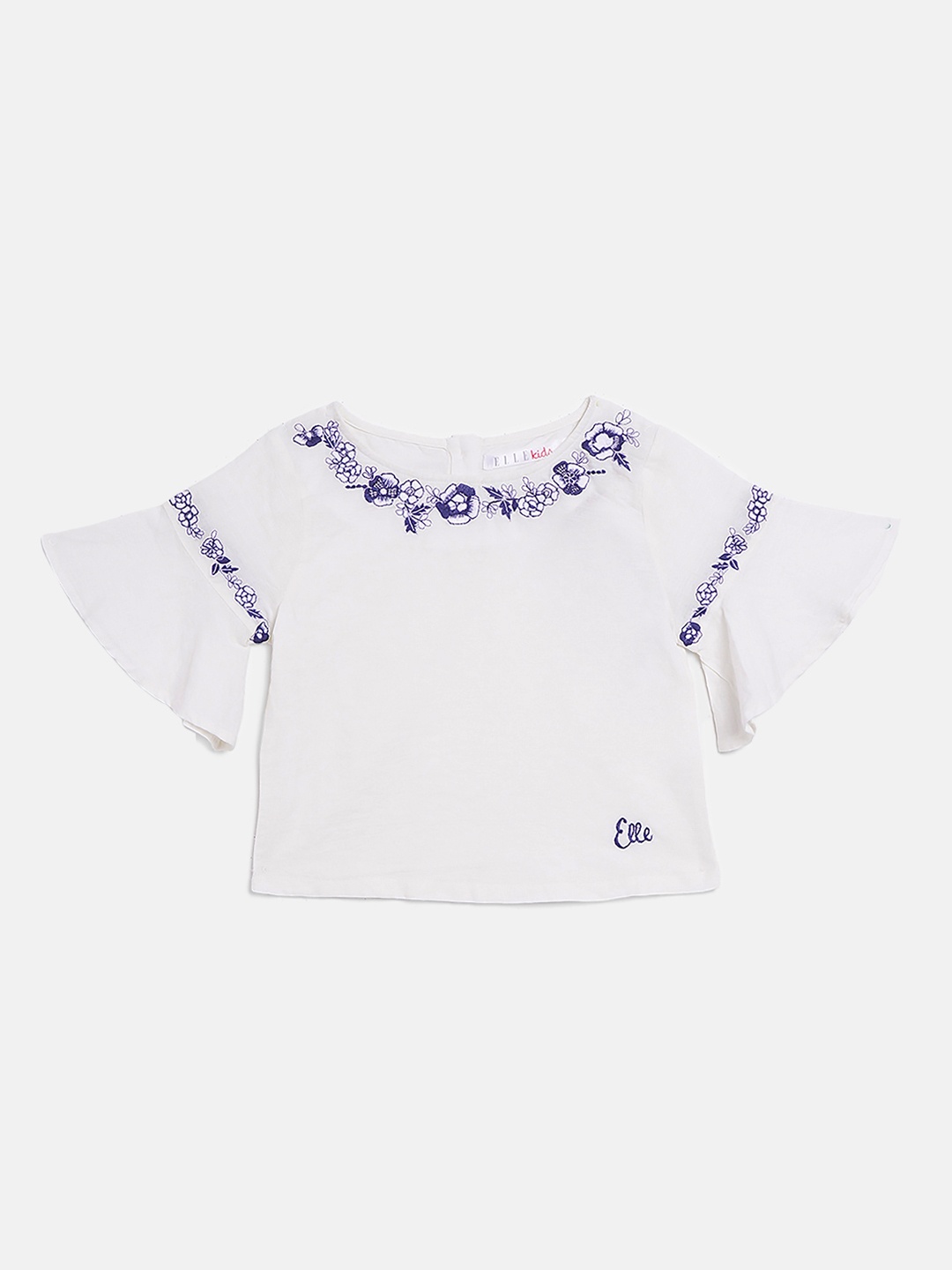 

ELLE Girls White Printed Top