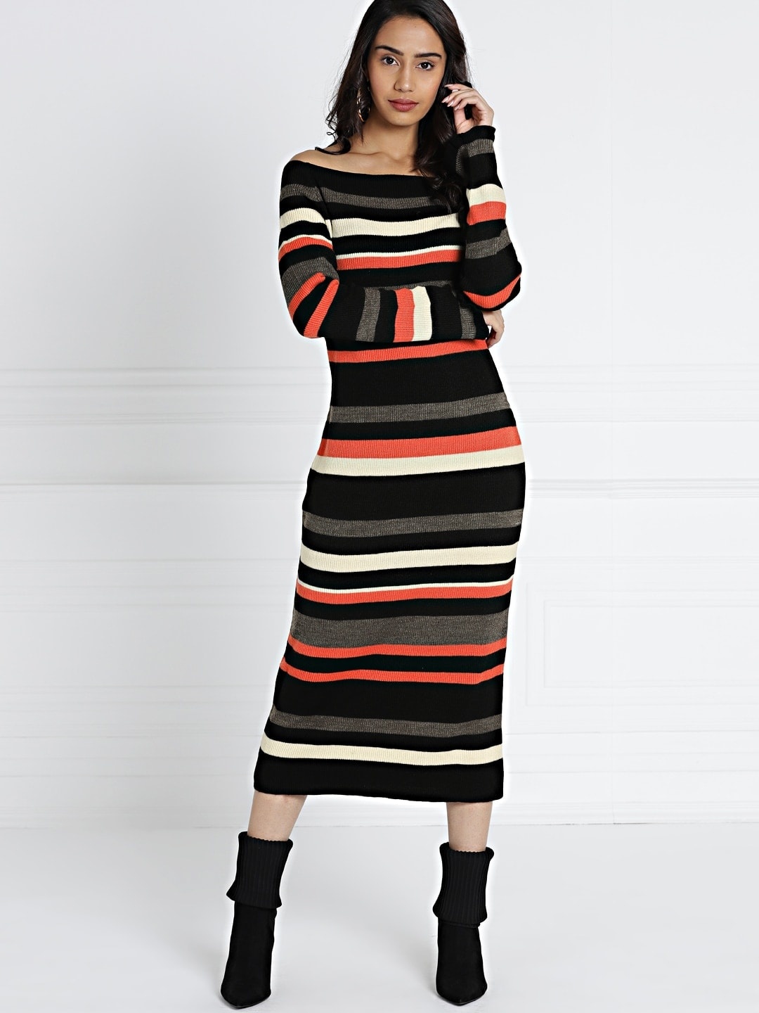 

all about you Women Multicoloured Striped Jumper Dress, Multi