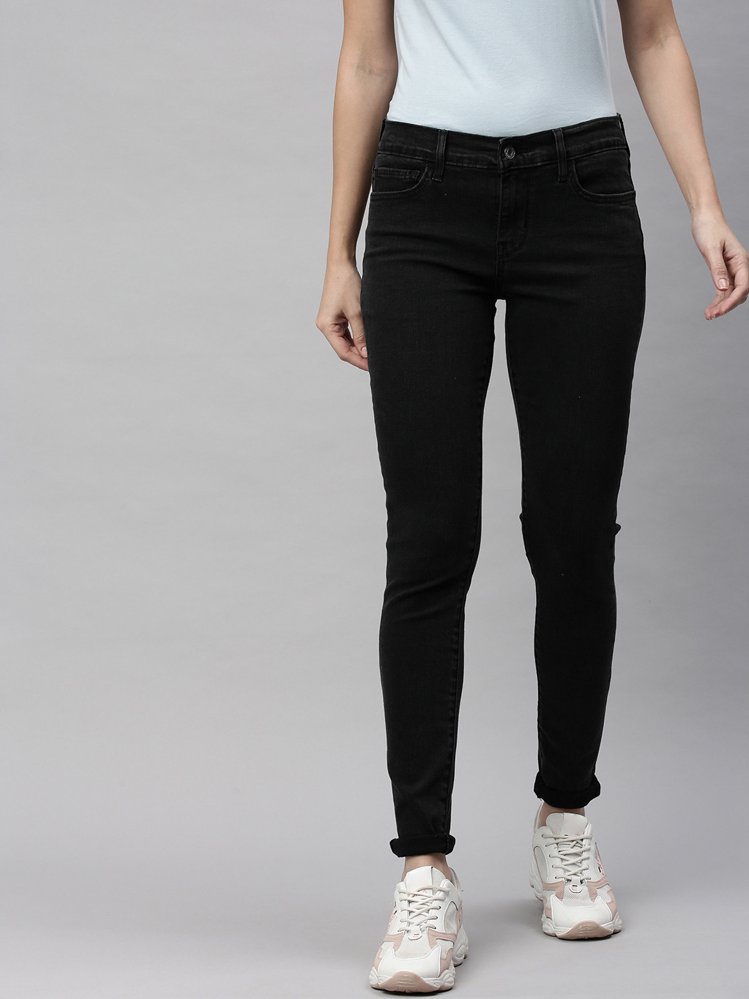 

Levis Women Black Super Skinny Fit High-Rise Clean Look Jeans