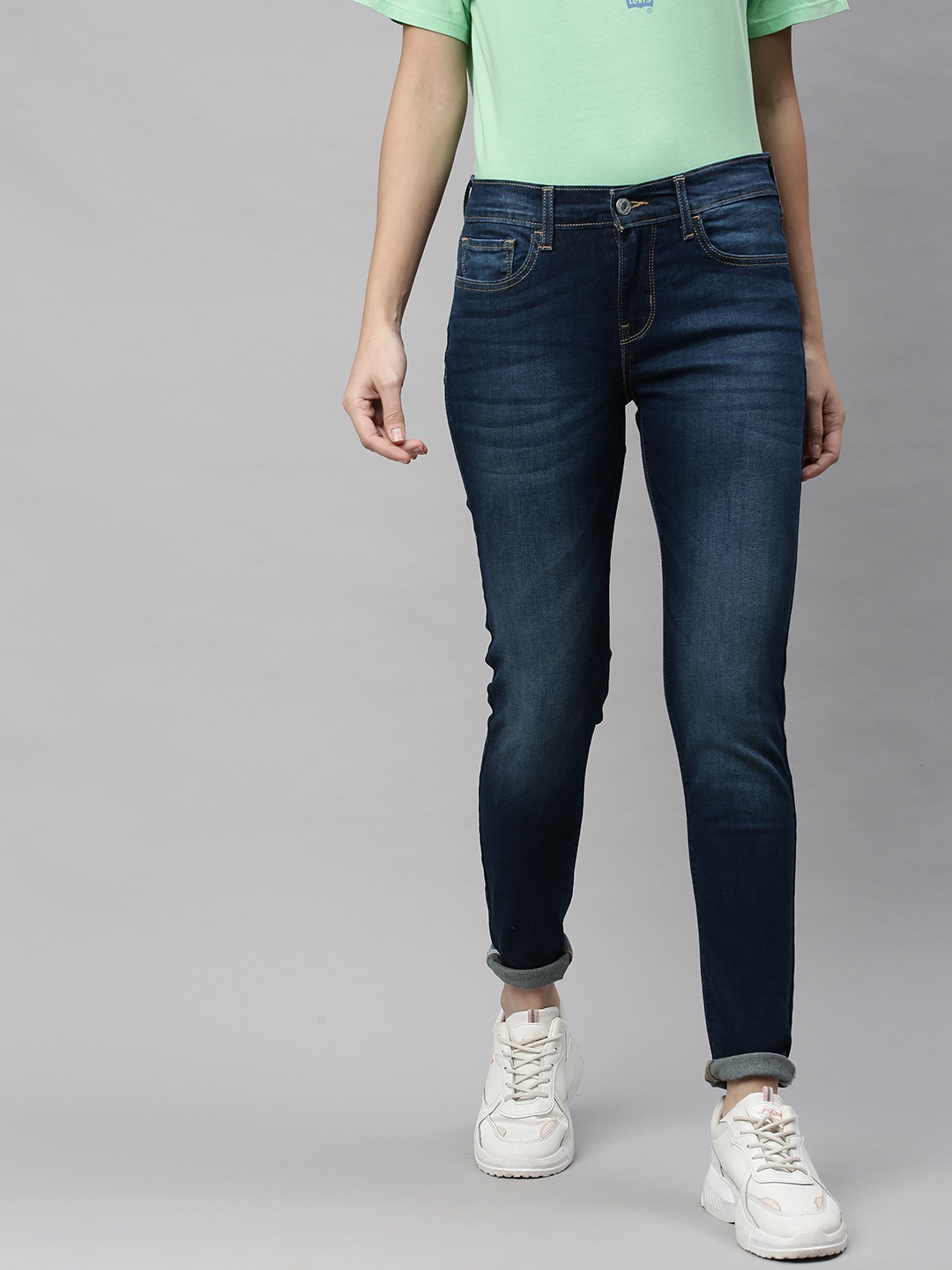 

Levis Women Blue Super Skinny Fit High-Rise Clean Look Jeans