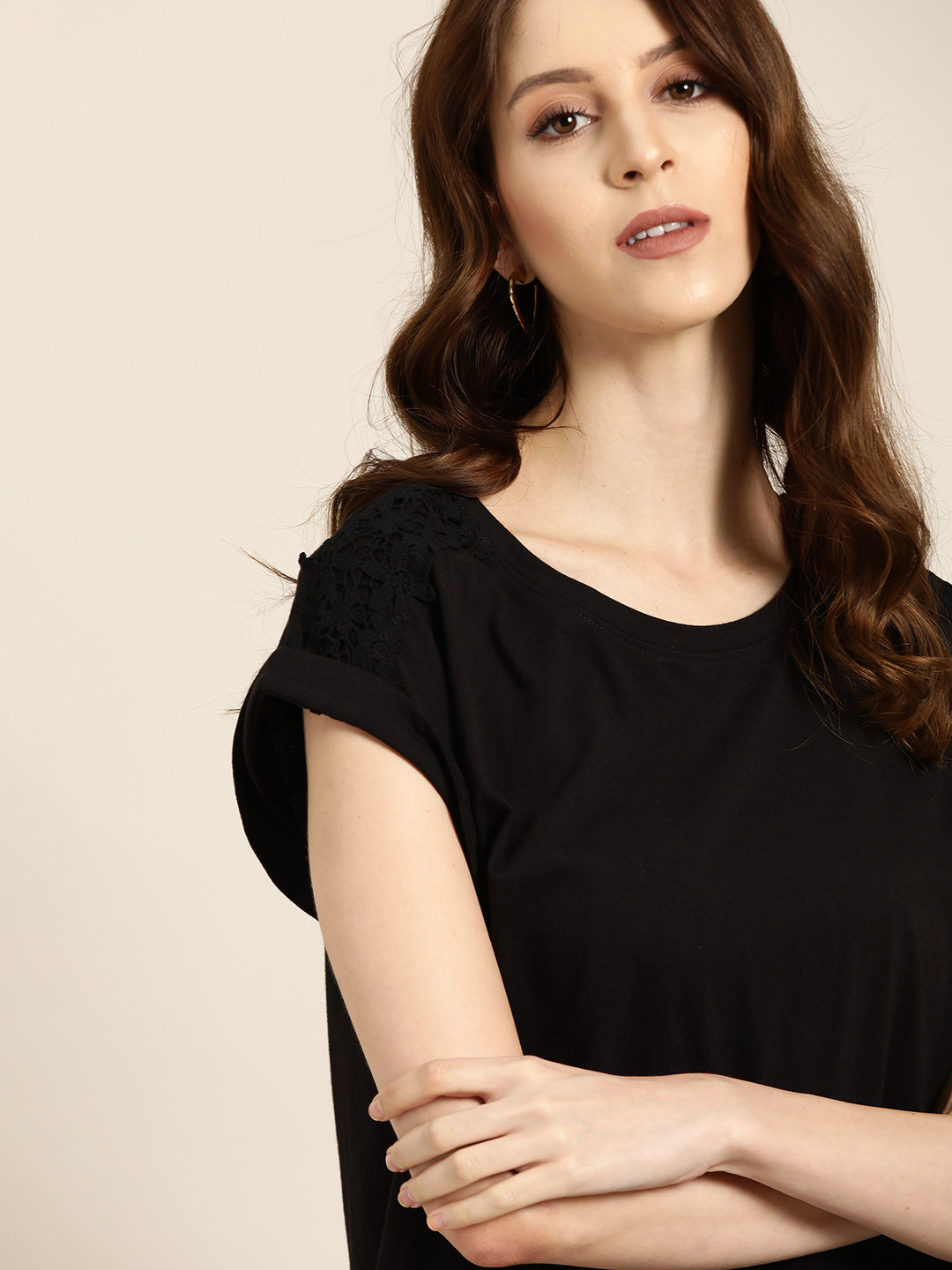 

all about you Women Black Solid Top