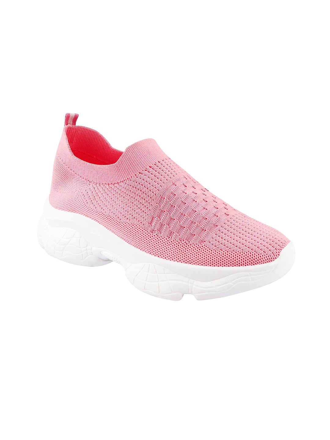 

Shoetopia Women Woven Design Pink Slip-On Sneakers